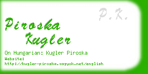 piroska kugler business card